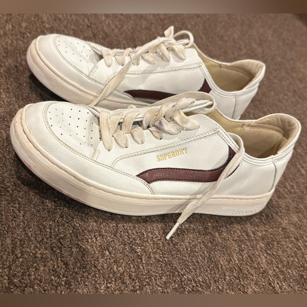 Good condition Superdry Champs Sports Cream Sneakers Japan 10 - Picture 2 of 8